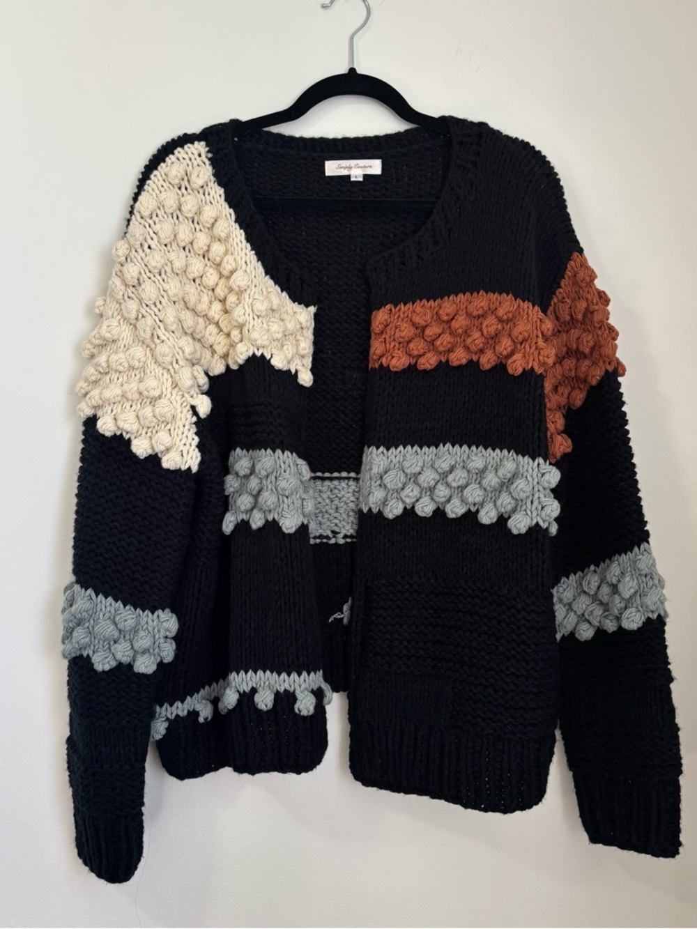 Simply Couture Open Textured Boho Chunky Cardigan